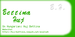 bettina huj business card